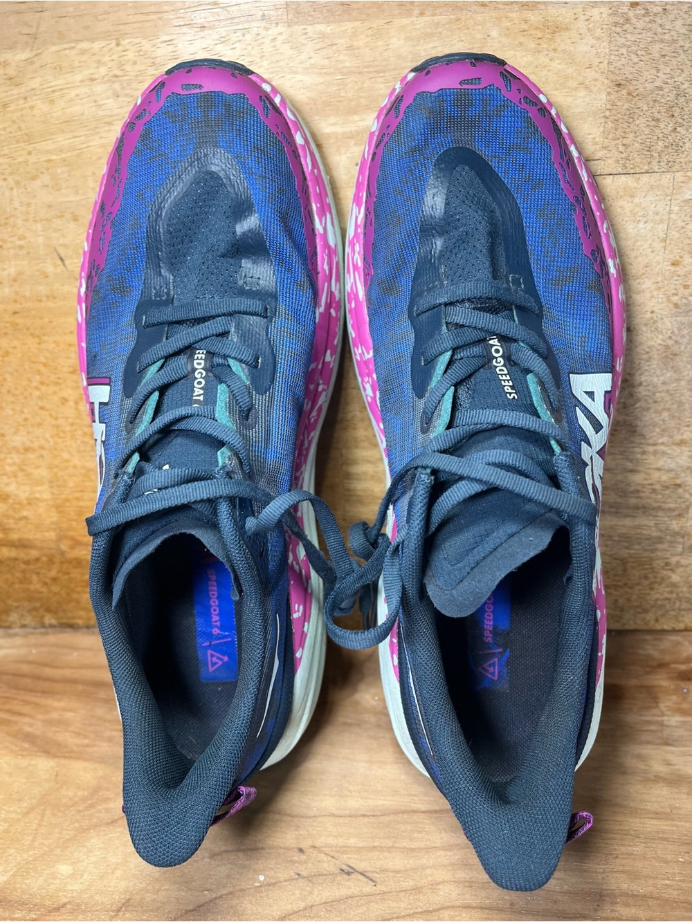 Hoka One One SpeedGoat 6 Mens Size 10 Trail Running Shoes Sneakers Blue Purple - Picture 10 of 16